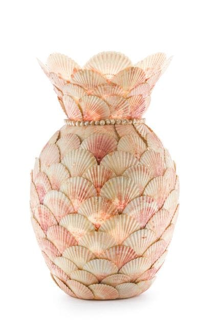 Originelle Tischlampe aus Muscheln. Mit Stromansch