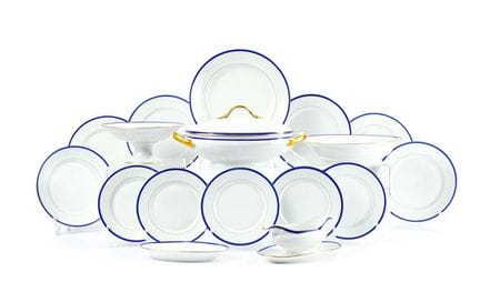 Elegant dinnerware for 6 services in french porcel