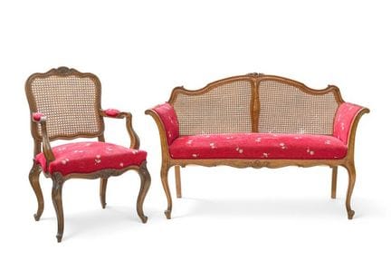 Set consisting of a daybed and an armchair in the 
