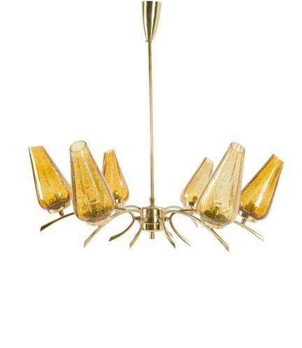 Mid-Century-Deckenleuchte mit 6 Leuchten aus vergo