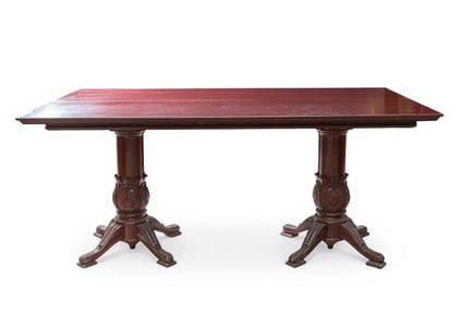 Mesa de comedor plegable e n madera de caoba de es