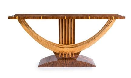 Art Deco-style console table 
Made of veneered and