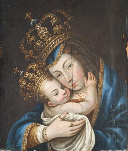 SPANISH SCHOOL. 19th century

"Virgin of Bethlehem