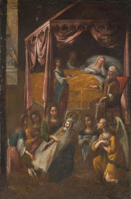 VICEROYAL SCHOOL. 18th century

"Nativity of Mary.