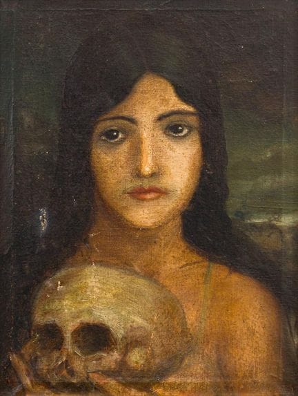 FOLLOWER OF JULIO ROMERO DE TORRES. XX Century

"V