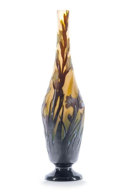 Eine Balustervase aus Doppelglas von Emile GALLE (