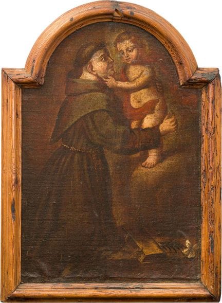 SPANISH SCHOOL. 18th century

"Saint Anthony of Pa