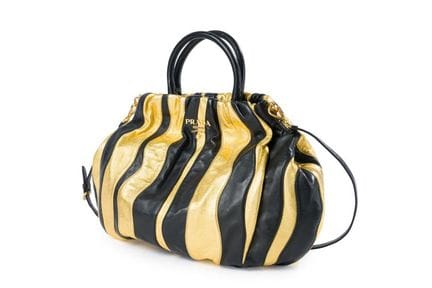 PRADA Nappa Stripes Tote Bag
Gold and black leathe
