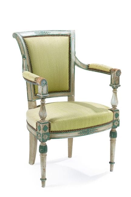 Directoire-style armchair, 19th century.
Made of p