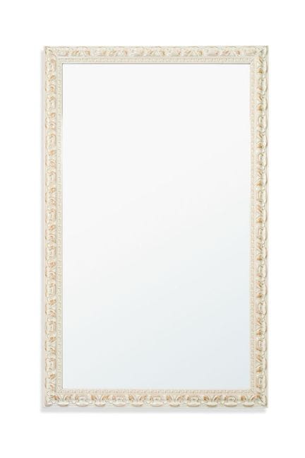 Mirror with a carved wooden frame painted in an ec