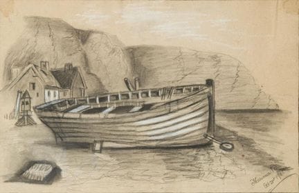 ENGLISH SCHOOL. 20th Century

"Boat" 1901.
Charcoa