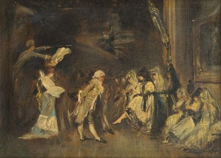 SPANISH SCHOOL. 19th century

"Night Scene with Da