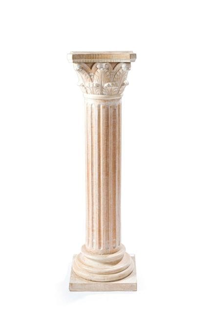 A column-style pedestal with a Corinthian capital,