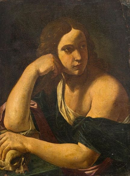 BOLOGNESE SCHOOL. 17th century

"The Penitent Magd