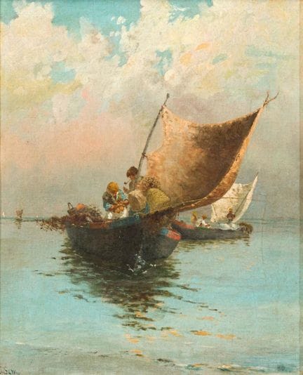 VALENCIAN SCHOOL. 1897

"Fishermen at Work."
Oil o