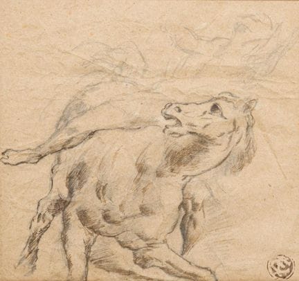ITALIAN SCHOOL. Early 19th century

"Falling Horse