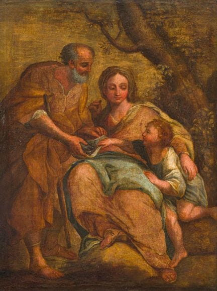 ITALIAN SCHOOL. 19th century

"Holy Family."
Oil o