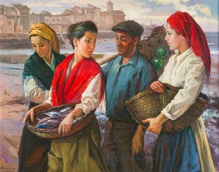JUAN SOLER (Madrid, 1940)

"Shellfish Gatherers."
