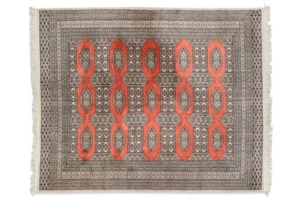 "Bukhara" Persian wool rug, 20th century
Gray fiel