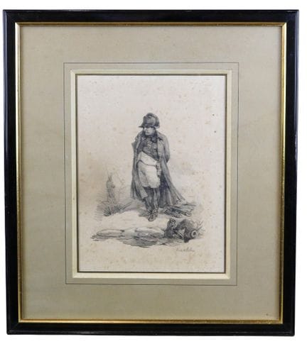 尼古拉-图桑·夏尔莱（1792-1845）
拿破仑·波拿巴
综合材料
右下角署名
画面尺寸：21 x