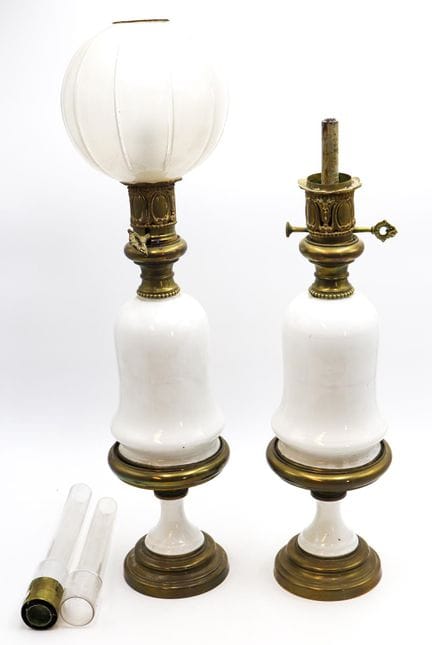 Garniture de cheminée en céramique émaillée blanch