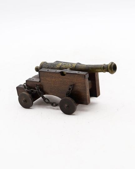 Canon miniature en alliage métallique et bois
Fin 