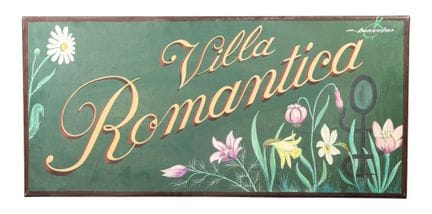 N. LASSALAS (XXe siècle)
"Villa Romantica" 
Plaque