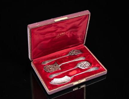 Service à mignardises en argent (925 millièmes), c