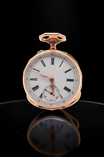 Taschenuhr aus 18 Karat Gelbgold (750 Tausendstel)