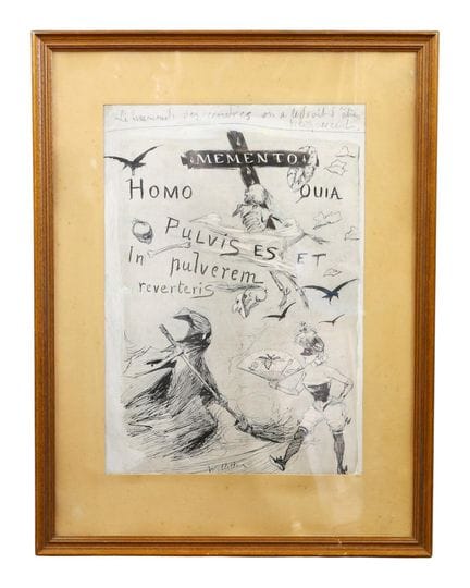 D'après Adolphe WILLETTE (1857-1926) 
"Memento Hom
