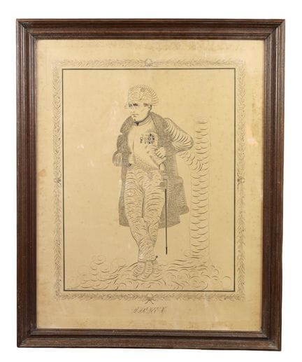 19世纪法国画派
拿破仑·波拿巴全身肖像
版画
画面尺寸：53 x 41 厘米

拍品状况未在描述中