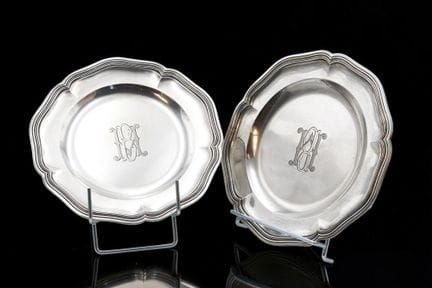 FLAMANT & Fils
2 assiettes en argent 925 millièmes