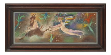 阿道夫·博恩（捷克/波希米亚 1930 - 2016）——《天使诱惑萨提尔》

 *** 拍品描述：