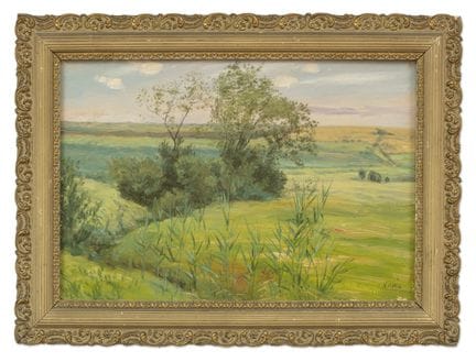 弗兰蒂谢克·卡万（捷克/波希米亚 1866 - 1941）——《溪畔夏日风景》

 *** 拍品描述
