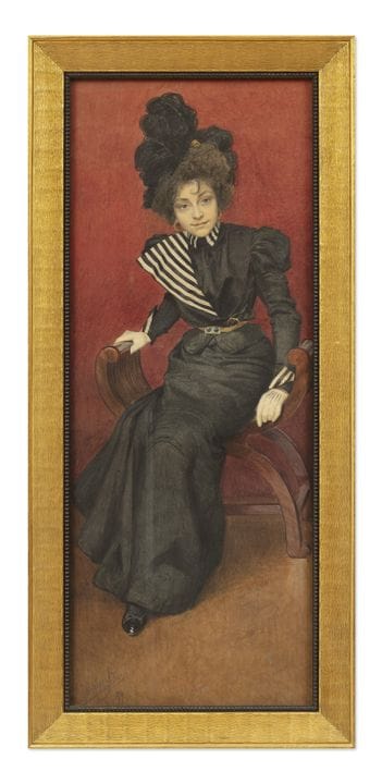 卡雷尔·希穆内克（捷克/波希米亚 1869 - 1942）——《身着黑裙的女士》

 *** 拍品描