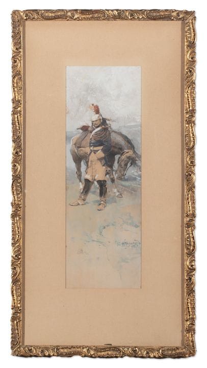 卢德克·马罗尔德（捷克/波希米亚 1865 - 1898）——法国胸甲骑兵

 *** 拍品描述： 