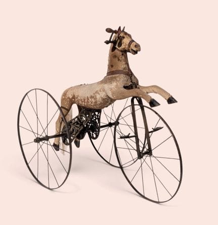 Grande triciclo per bambini a forma di cavallo, fi