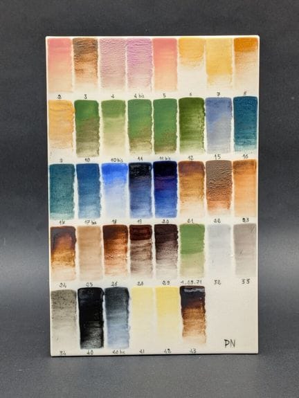 塞夫勒。色样板，21 x 14 厘米