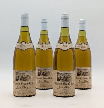 4 botellas de Chablis Grand Cru Les Clos 1978 Loui