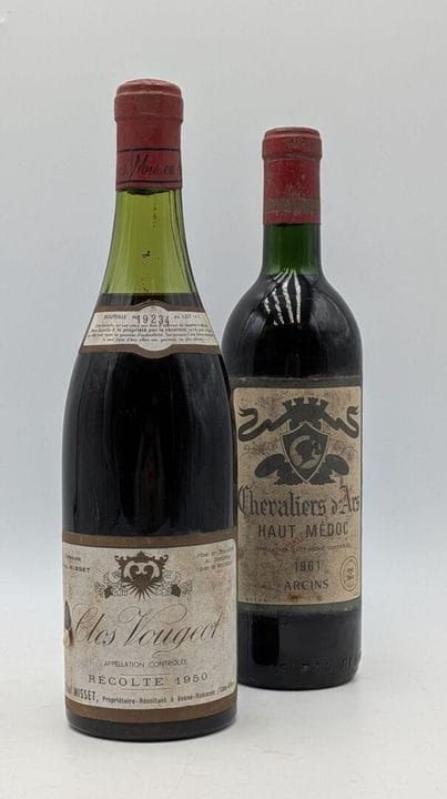 Lote 2 B: 1 botella de CLOS VOUGEOT 1950 Paul Miss