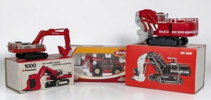 * OBRAS PÚBLICAS: Lote de 3 vehículos en miniatura