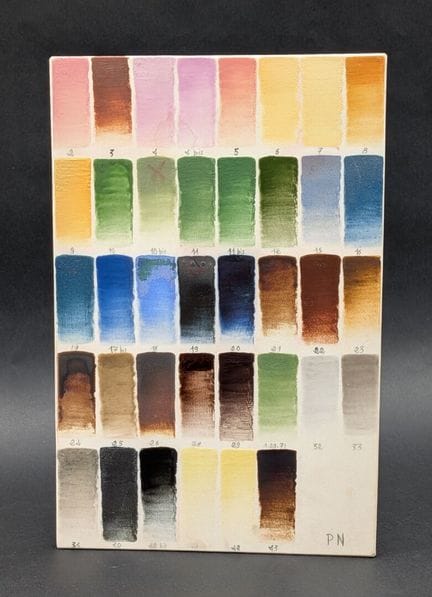 塞夫勒。色样板，21 x 14 厘米