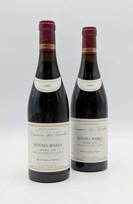 2 B BONNES-MARES Grand cru 2001 Domaine des Varoil