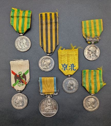 Collezione di 6 medaglie relative alle campagne mi