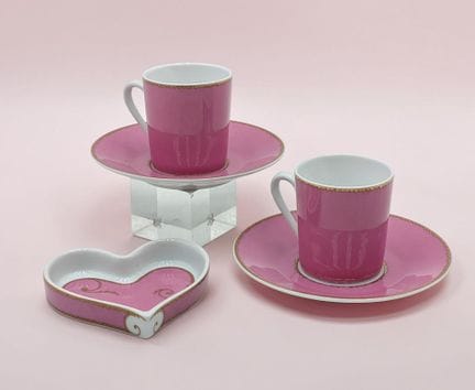 CHRISTIAN LACROIX. Service tête à tête en porcelai