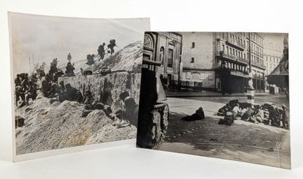 Deuxième guerre Mondiale. 2 photographies: G.I à l