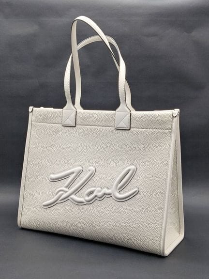 KARL LAGERFELD. Borsa capiente con due manici in p