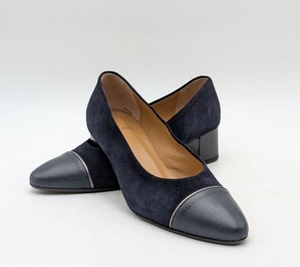 HERITAGE. Paia di décolleté blu navy, taglia 36 1/