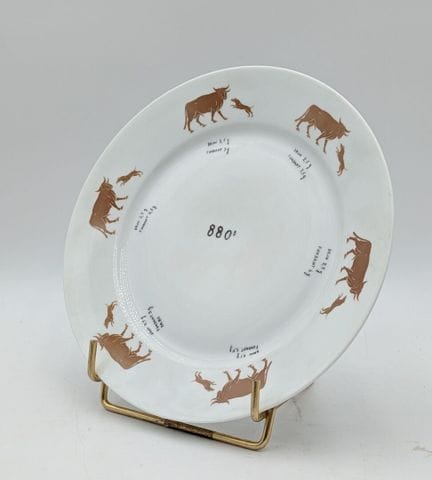 SEVRES. Piattino di prova in porcellana bianca con