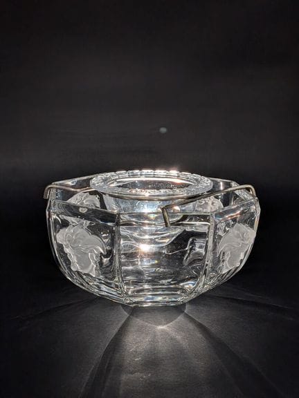 VERSACE et ROSENTHAL. Rafraichissoir à caviar en c